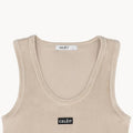 CELEIT LABEL CROP TOP BROWM