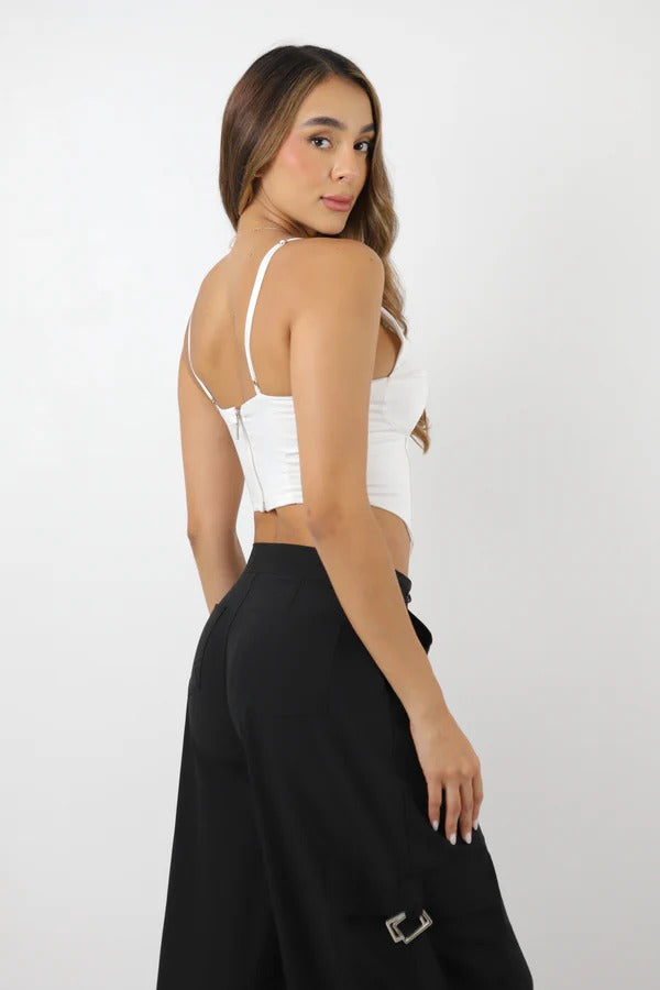 TOP NACRE MARFIL LABEUR
