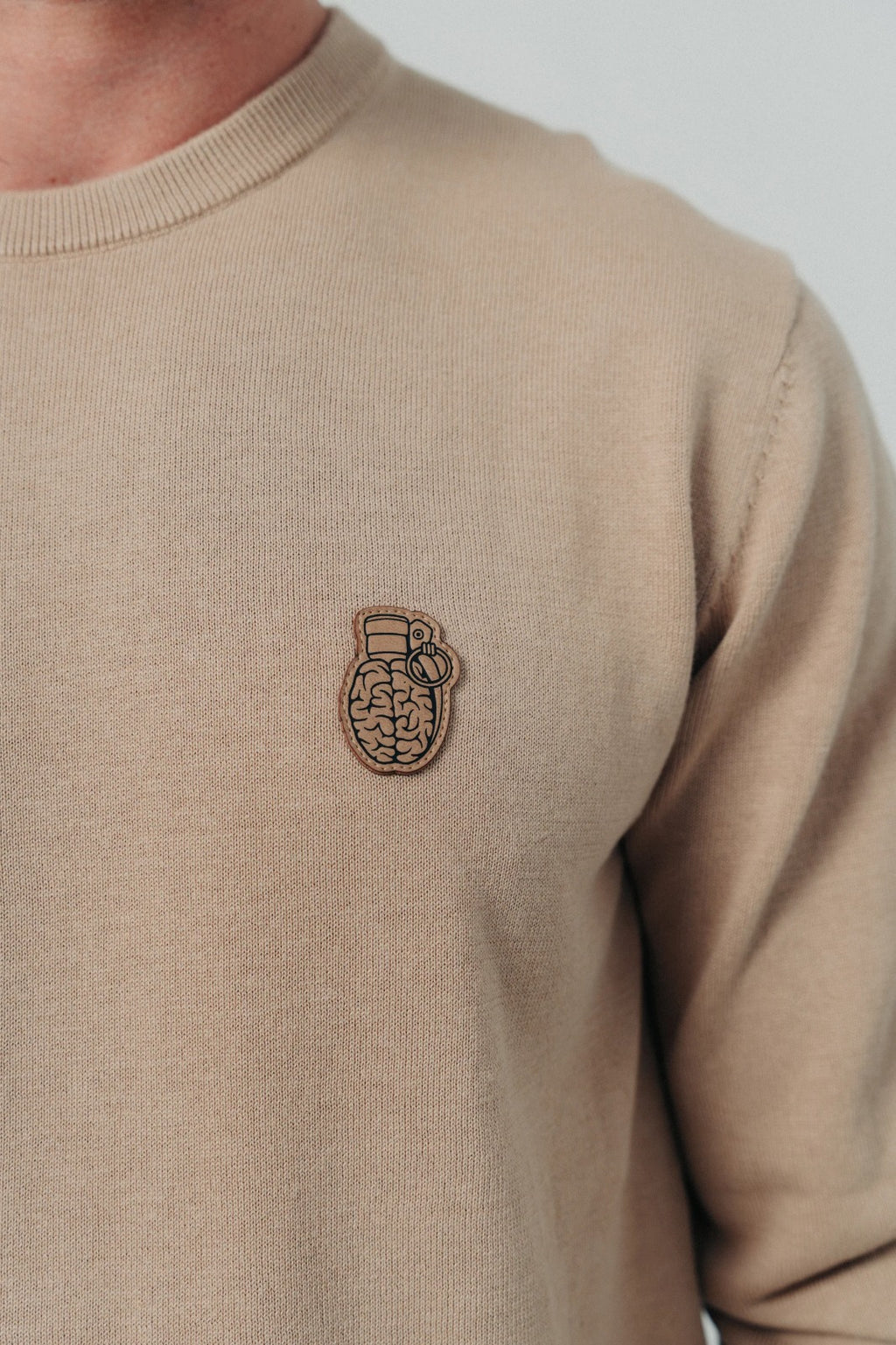 Knitted Sweater - Brown
