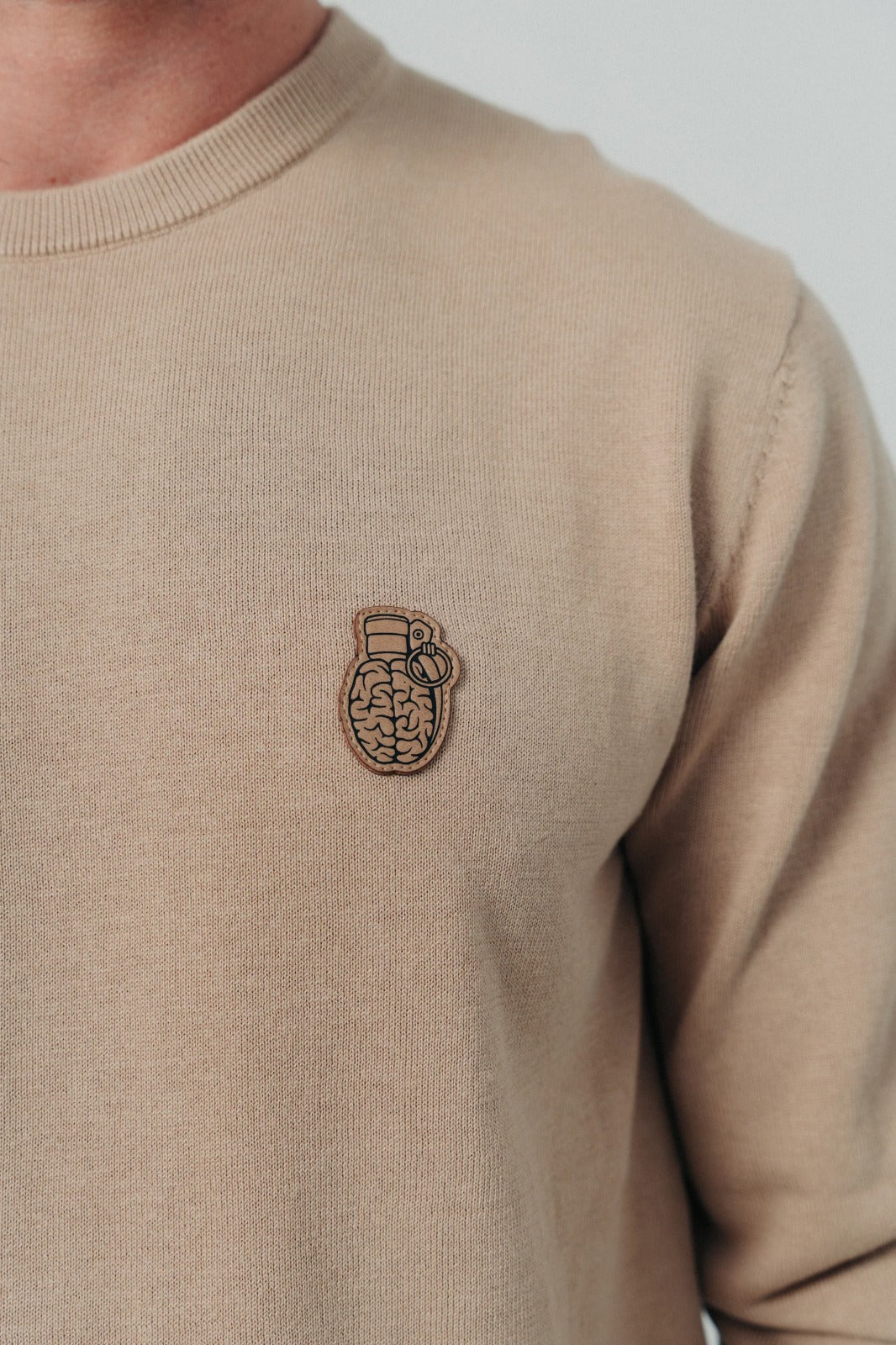 Knitted Sweater - Brown