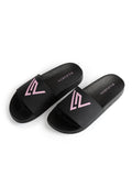 chanclas negras  rosadas dama